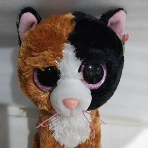 TY Tauri Calico Cat Kitty Beanie Boo Babies Stuffed Plush Animal 10